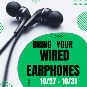 Students, bring your wired headphones to school next week!